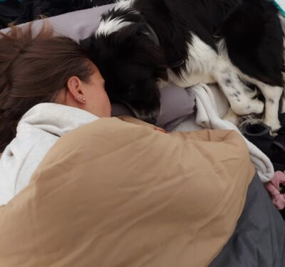 camper avec son chien