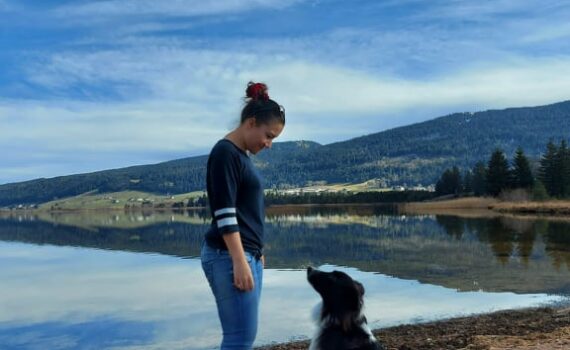 Le Jura avec son chien - Lac des Rousses