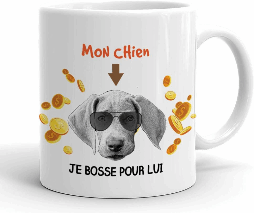 Mug chien : je bosse pour lui