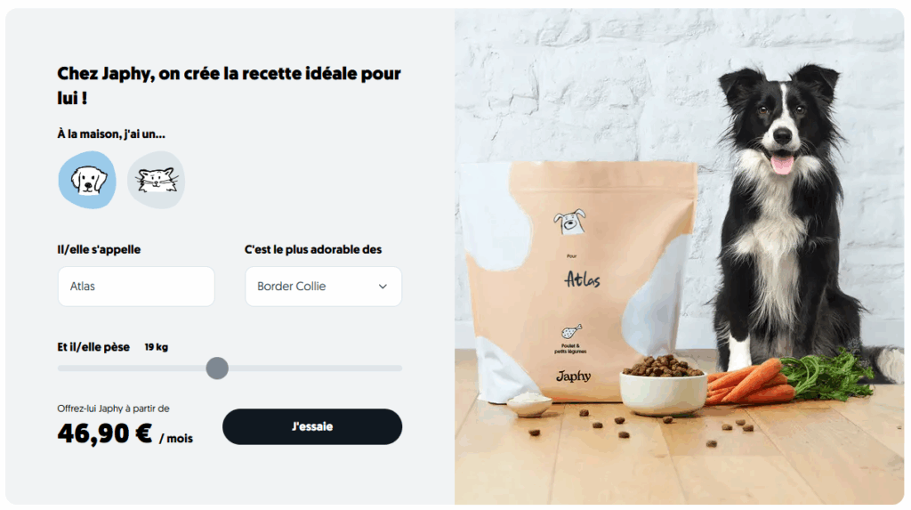 prix Japhy chien moyen
