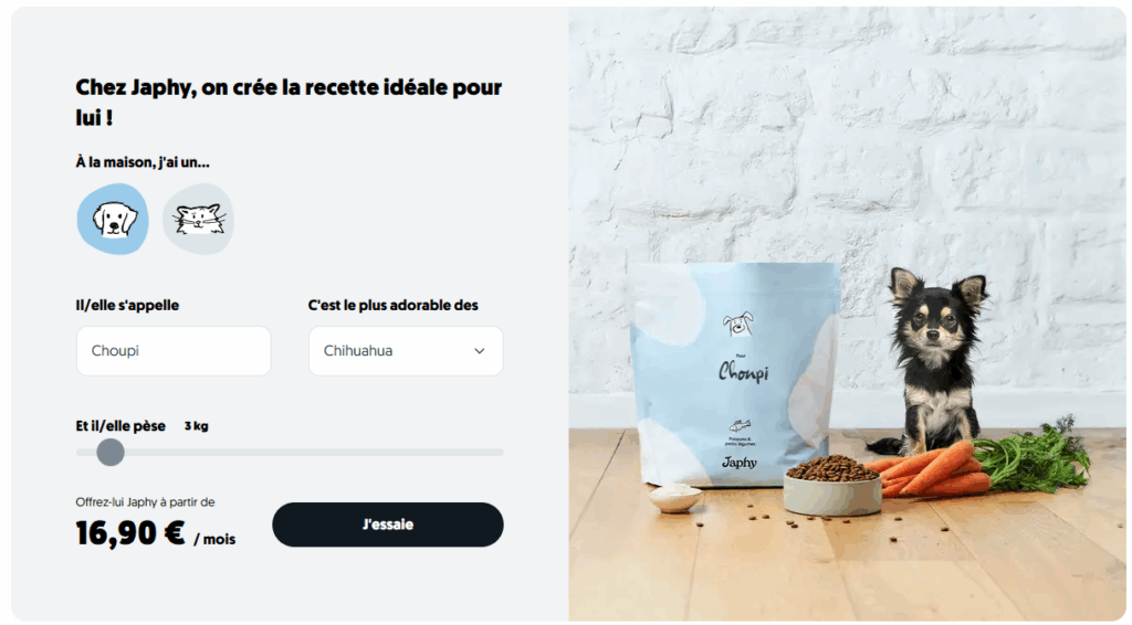 prix Japhy petit chien