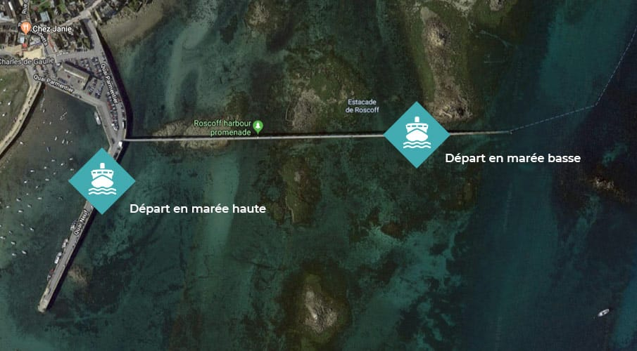 bateau ile de batz chien selon la marée