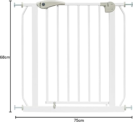 barriere chien blanche pour escalier