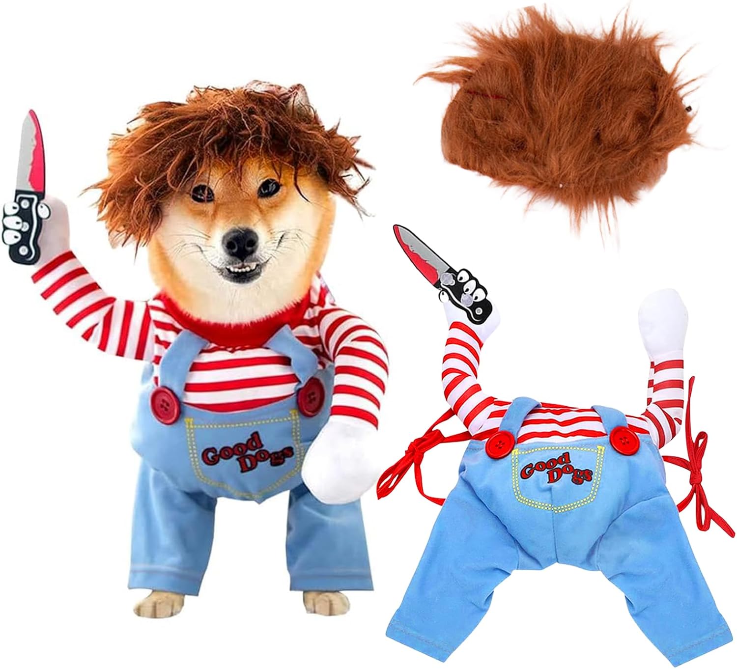 Costume Halloween pour chien avec couteau