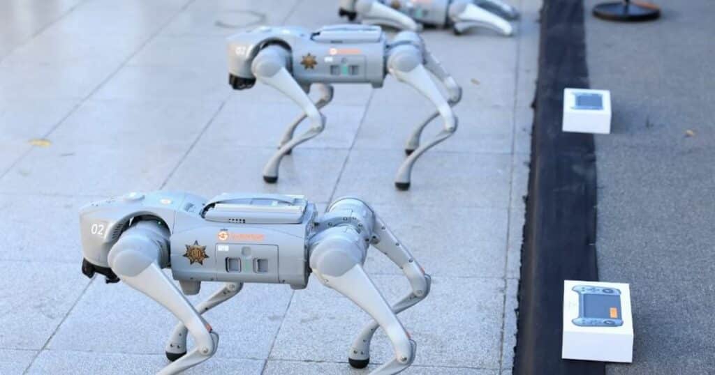 Chiens robots à la coupe du monde de Football 2026 au Mexique