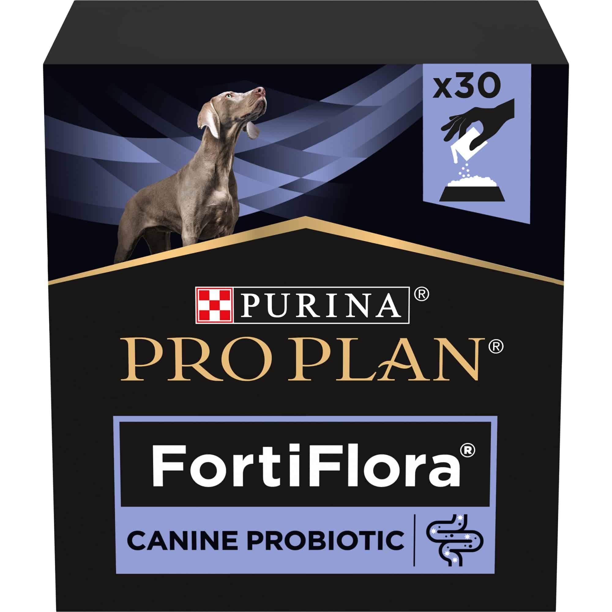 Boîte de FortiFlora Purina Pro Plan, probiotiques pour chien